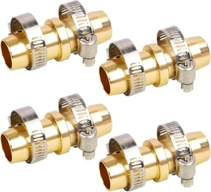 Garden Hose Repair Kit Connector Repair Mender Stainless Clamp Fits 3/4"-5/8" - Picture 1 of 7