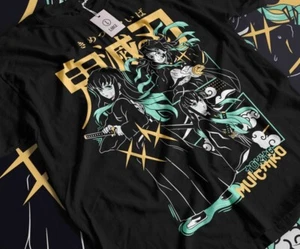 Camiseta Muichiro Tokito Kimetsu no Yaiba Demon Slayer Anime Camisa Negra Todas las Tallas - Imagen 1 de 7
