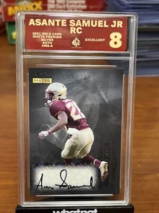 Asante Samuel Jr RC Auto 2021 Wild Card Matte Premier Silver #MB-A Ace Card 8 - Picture 1 of 2