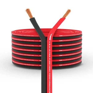 DS18 Cavo Altoparlante SW-18GA-100RB 18-GA Ultra Flex CCA Cavo Altoparlante 100 Ft - Foto 1 di 5