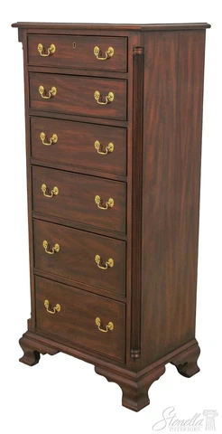 59744EC: HENKEL HARRIS Chippendale Mahogany no. 174 Lingerie Chest Cover