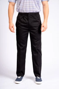 Carabou Rugby Men's Elasticated Waist Trousers Smart Casual Work Pants 32-60 - Picture 1 of 11