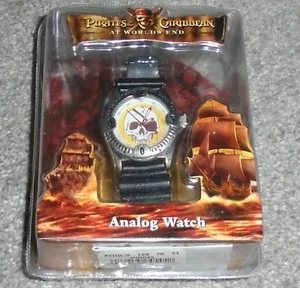 Pirates Of The Caribbean MZB Analog Skull Wrist Watch Black Band NEW - Picture 1 of 5