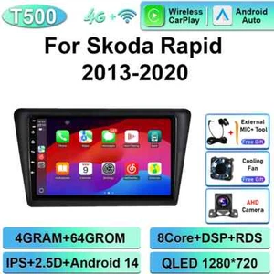 For Skoda Rapid 2013-2020 Android CarPlay Car Radio GPS Multimedia Player Screen - Picture 1 of 31