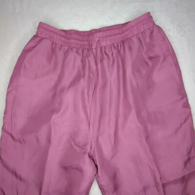 Pantalones al tobillo con cordón de seda pura FU DA Studio talla grande para mujer Foto 1 de 4