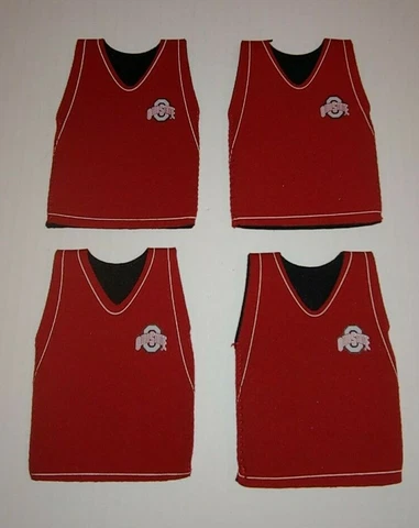 Lot of 4 Ohio State Buckeyes Bottle Coozies Coolers Cover