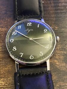 USSR Luch Watch, Rare Green Crackle Dial, Breguet-style Numerals