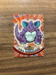 Nidoking #34 étiquette noire - 1999 Pokemon Topps série d'animation TV vintage - Photo 1/2