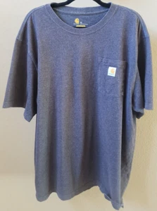 Carhartt Mens T Shirt Loose Fit Pocket Gray Size XLarge,Short Sleeve,Pocket Logo - Picture 1 of 7