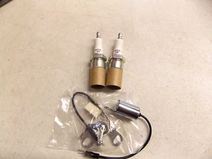 CUSHMAN TUNE UP KIT FOR OMC 18 HP ENGINE with POINTS, CONDENSER & 2 SPARK PLUGS - Picture 1 of 1