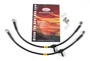 HEL- Honda Civic EP3 Type R Rear Braided Brake Hoses (2001-2005) Black - Picture 1 of 5