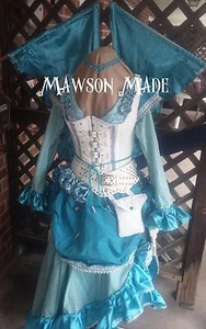 WOMEN'S STEAMPUNK FAERIE OUTFIT WITH WINGS THAT OPEN - Picture 1 of 12