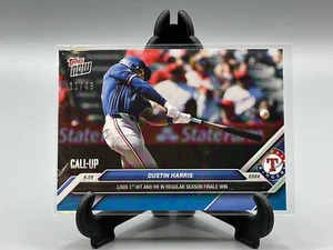 2024 Topps Now Dustin Harris #777 Texas Rangers RC BLUE SP 11/49 - Picture 1 of 2