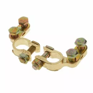 Positive Negative Car Battery Terminal Clamp Connector 2 Pc. Universal New - Foto 1 di 1