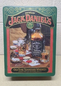 Whisky Jack Daniels Antiguo No. "Caja de hojalata con 7 bisagras Mansfield England 8x11"" Man Cave" - Imagen 1 de 6