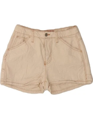 Pantalones cortos de mezclilla para mujer DICKIES EE. UU. 5 pequeños W27 algodón blanco roto AX02 Foto 1 de 3