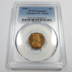 1910 P PCGS Uncirculated UNC Detail - Lincoln Wheat Penny Cent 1c US Coin 55342B - Picture 1 of 4