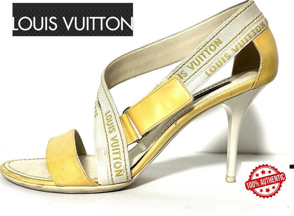 Sandalias LOUIS VUITTON Tacón Monograma Cuero Talla 8 US MUJER Ligeras USADAS ¡Oferta COMPRA! Foto 1 de 4