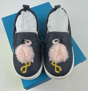 Sole Play Ulfred Slip-On Sneaker Toddlers Size 6 Denim With Pink Flamingo New - Picture 1 of 19