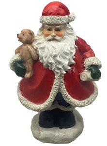 Weihnachten Weihnachtsmann Figur Teady Bär rot grün 6" Deko LESEN - Bild 1 von 6
