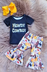 Howdy Cowboy Bell Bottom Set - Picture 1 of 4