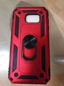 Cover Samsung Galaxy S7 Rigida con Sostegno Rosso Nuova  - Picture 1 of 3