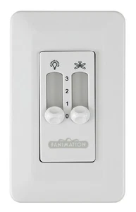 Fanimation CW2 3 Speed Fan Slide Wall Control - White - Picture 1 of 1