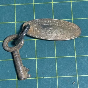 LLAVERO RECOMPENSA / Etiqueta Shrewsbury Registro Nacional Escocés de Llaves 5/- ref.1649 - Imagen 1 de 3