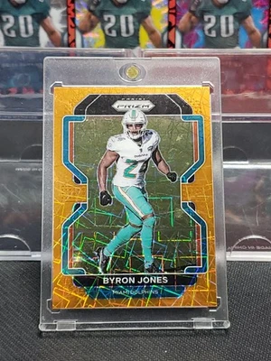 2021 Panini Prizm #110 Orange laser  Byron Jones  Miami Dolphins - Image 1 of 3