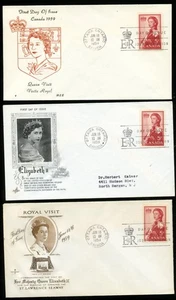 LOT 31030 DREI FDC BRIEFE 386 QUEEN ELIZABETH 11 ROYAL VISIT CANADA - Bild 1 von 2
