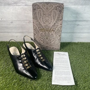 Vintage Renata Ladies Shoes Heels Classy Black Size EU 36 / UK 3 Made In Italy - Picture 1 of 20