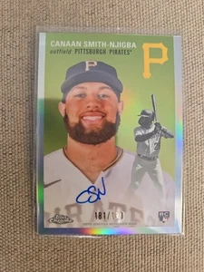 2023 Topps Chrome PLATINUM~⭐CANAAN SMITH-NJIGBA⭐{RC}《On✒️Card AUTO》~PIRATES - Picture 1 of 2