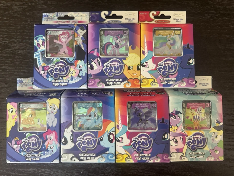 Lote de 7 barajas temáticas My Little Pony CCG (más extras) nuevas selladas Foto 1 de 4