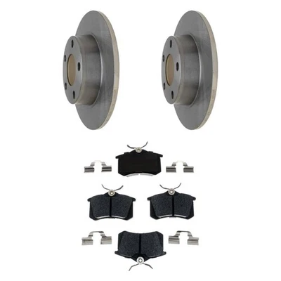 For Audi Allroad Quattro 01-05 R-Line Plain Rear Brake Kit w Semi-Metallic Pads - Image 1 of 4