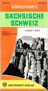 DDR Wanderkarte SÄCHSISCHE SCHWEIZ 1:30 000 Landkarte v. 1977 VEB Tourist Verlag - Picture 1 of 1