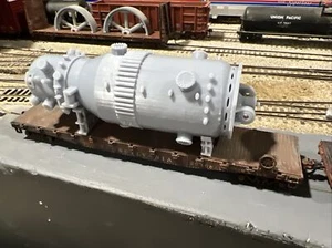 HO - Nuclear Steam Generator Early Version.  Generation Flat Car Load - Picture 1 of 3