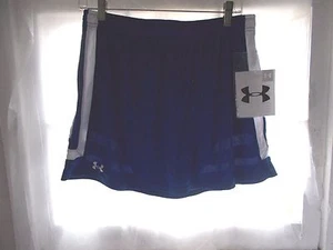 New Under Armour Blue White Womens Lacrosse Tennis Skirt Med Tempo Kilt Sample - Picture 1 of 3