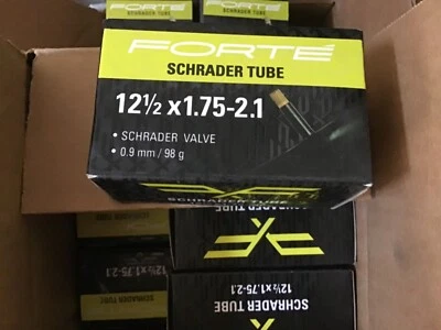 BICYCLE BOX SCHRADER Valve Tube 12 1/2 x 1.75-2.1 SALE FOR 20 BOXED TUBES - Image 1 of 2