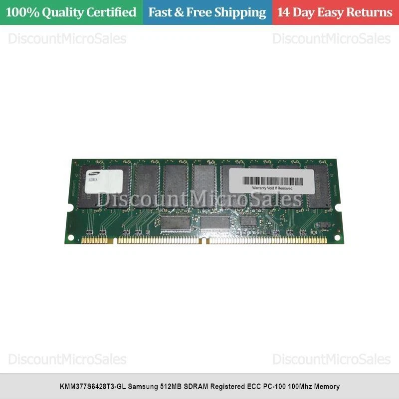 KMM377S6428T3-GL Samsung 512MB SDRAM Registrada ECC PC-100 100Mhz Memoria Foto 1 de 1