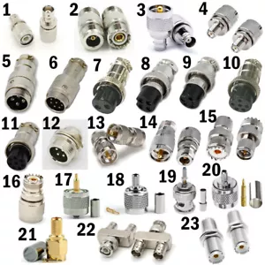 UHF SO239 PL259 TO BNC N SMA UHF male female RF connector Converter Adapter- - Picture 1 of 73