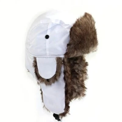 Invierno Para Hombres Ushanka Aviador Trampero Sombrero Soldado Ruso Solapa Imitación Piel Gorra, Cálido Foto 1 de 4