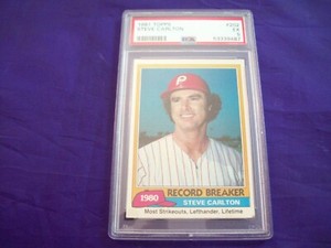 1981 TOPPS #202 STEVE CARLTON PSA 5
