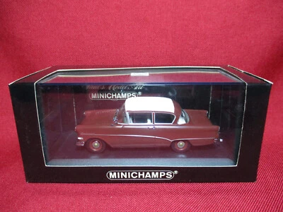 1/43 Scale Opel Rekord P1 Saloon 1958 Red-Brown Minichamps Model Car Vauxhall - Image 1 of 3