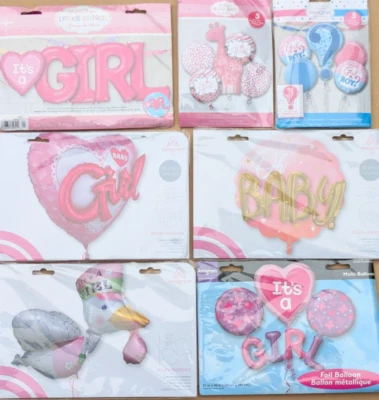 IT'S A GIRL BALLOONS ~ NEW BABY BALLOONS ~ BABY SHOWER BALLOONS ~ YOU PICK ~ NEW - Image 1 of 4