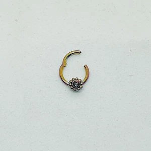 Daith Kristall Chirurgenstahl Ring Helix Knorpel Tragus Piercing Hoop CLICKER - Bild 1 von 1