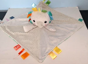 Taggies Bright Starts Elephant Baby Plush Security Blanket Lovey 14" - Picture 1 of 5