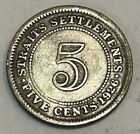 MALAYSIA - Straits Settlements - George V - 5 Cents - 1926 - Tiny Silver Coin