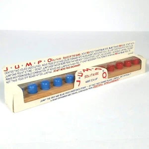 VTG JUMPO Solitaire Travel GAME by Central Intelligence Made in Vermont Wood 12+ - Picture 1 of 5