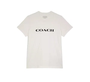 Brand New Coach Essential T Shirt In Organic Cotton white C8786 Small Women's - Picture 1 of 2