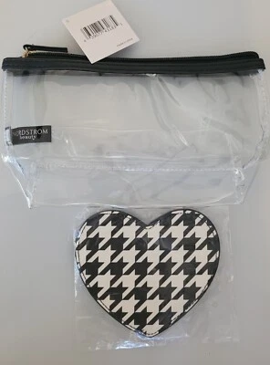 Bolso de Belleza Nordstrom Transparente con Espejo en Forma de Corazón Nuevo con Etiquetas Foto 1 de 4